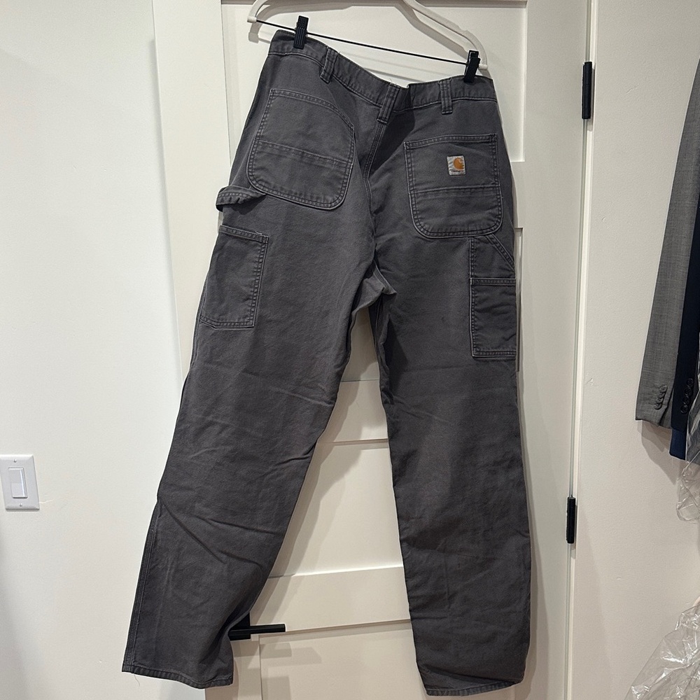 Men's Carhartt Charcoal Cargo Pants - Picture 6 of 8
